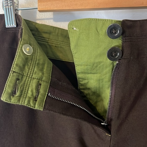 Title Nine Stretch Cargo Utility Brown Performance Cotton Gorpcore Skirt Sz 10 - Picture 5 of 8